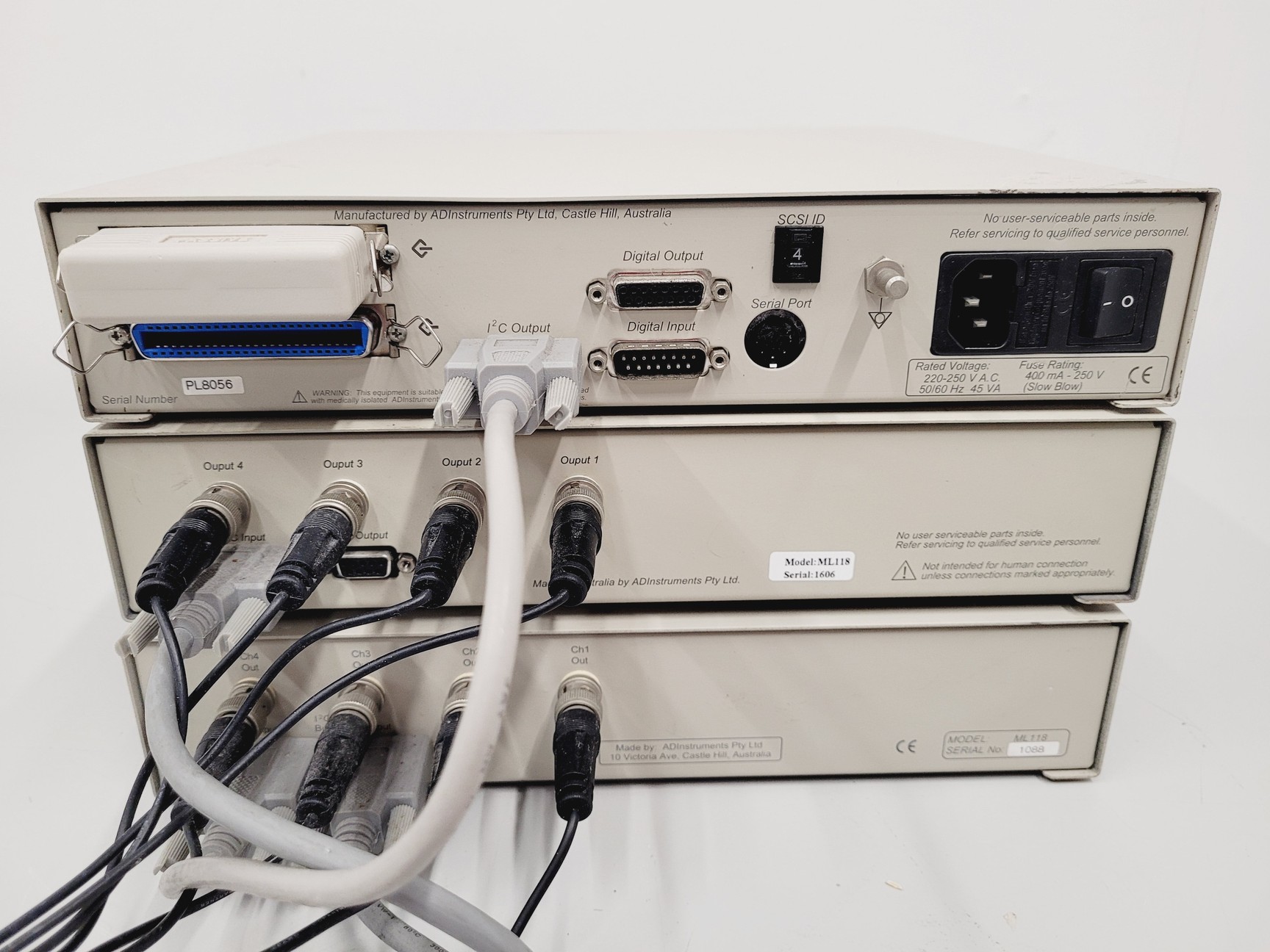Image of ADInstruments PowerLab/8S and Two Quad Bridge ML118, Probes and Software 