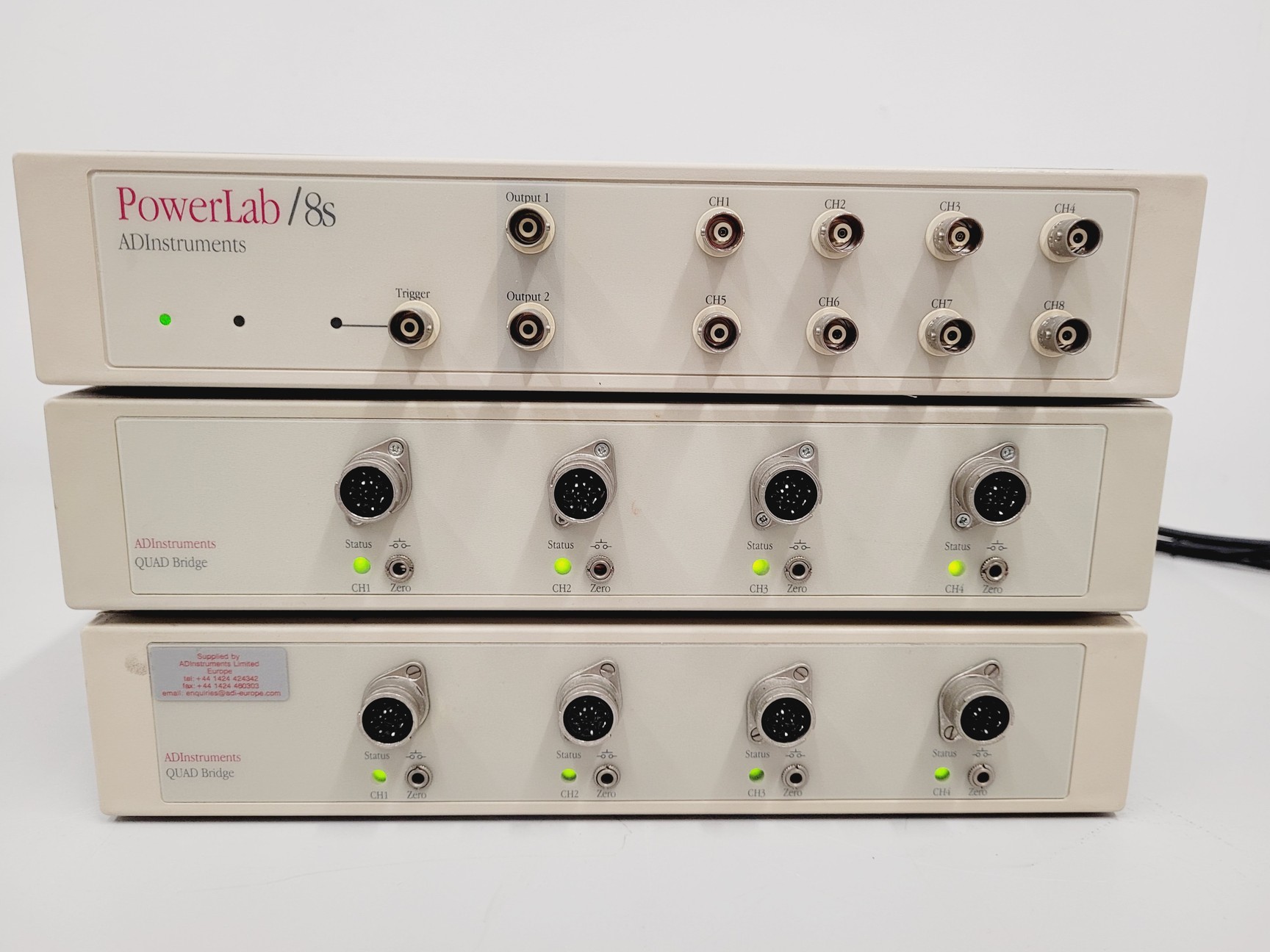 Image of ADInstruments PowerLab/8S and Two Quad Bridge ML118, Probes and Software 