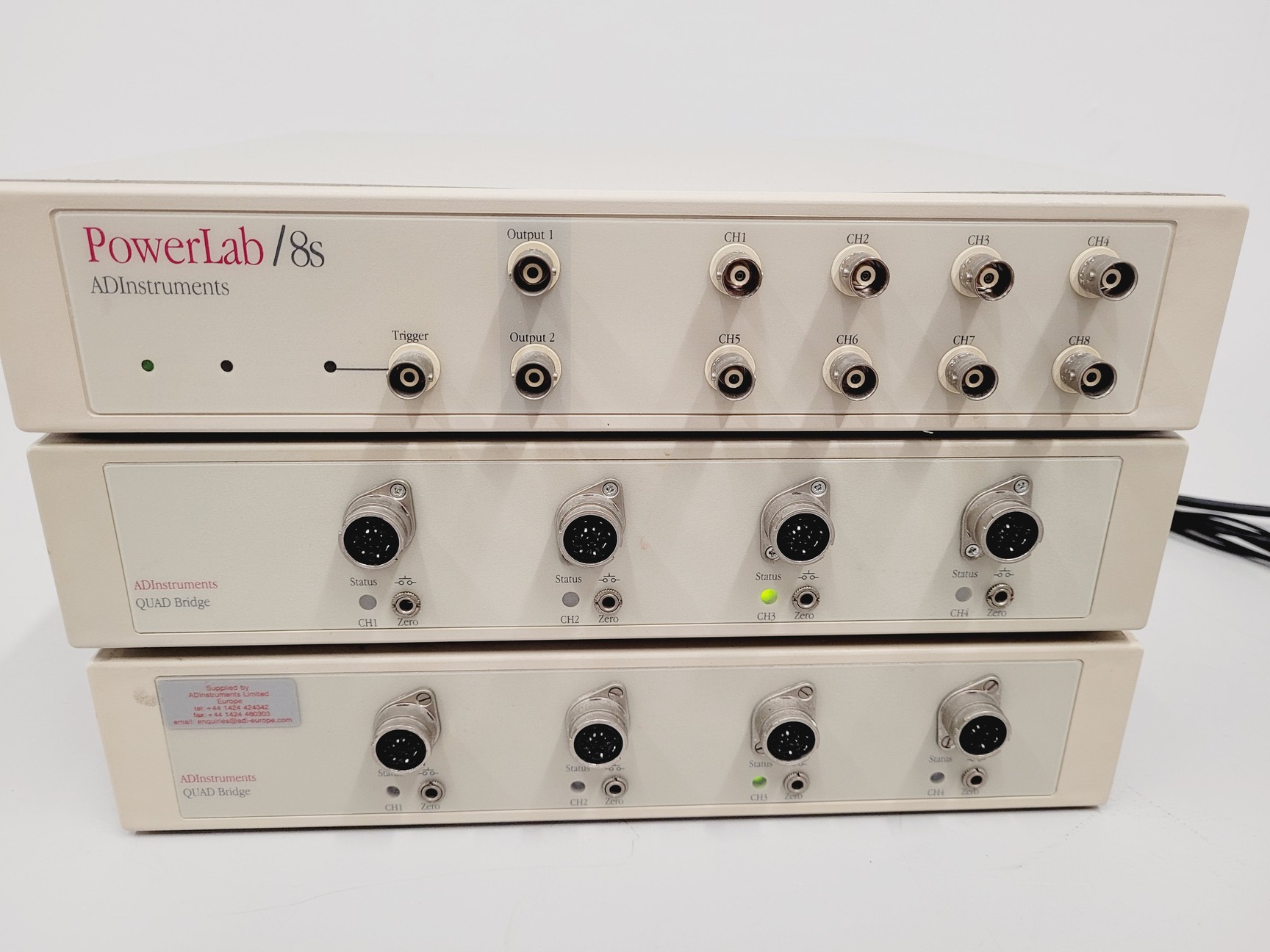 Image of ADInstruments PowerLab/8S and Two Quad Bridge ML118, Probes and Software 
