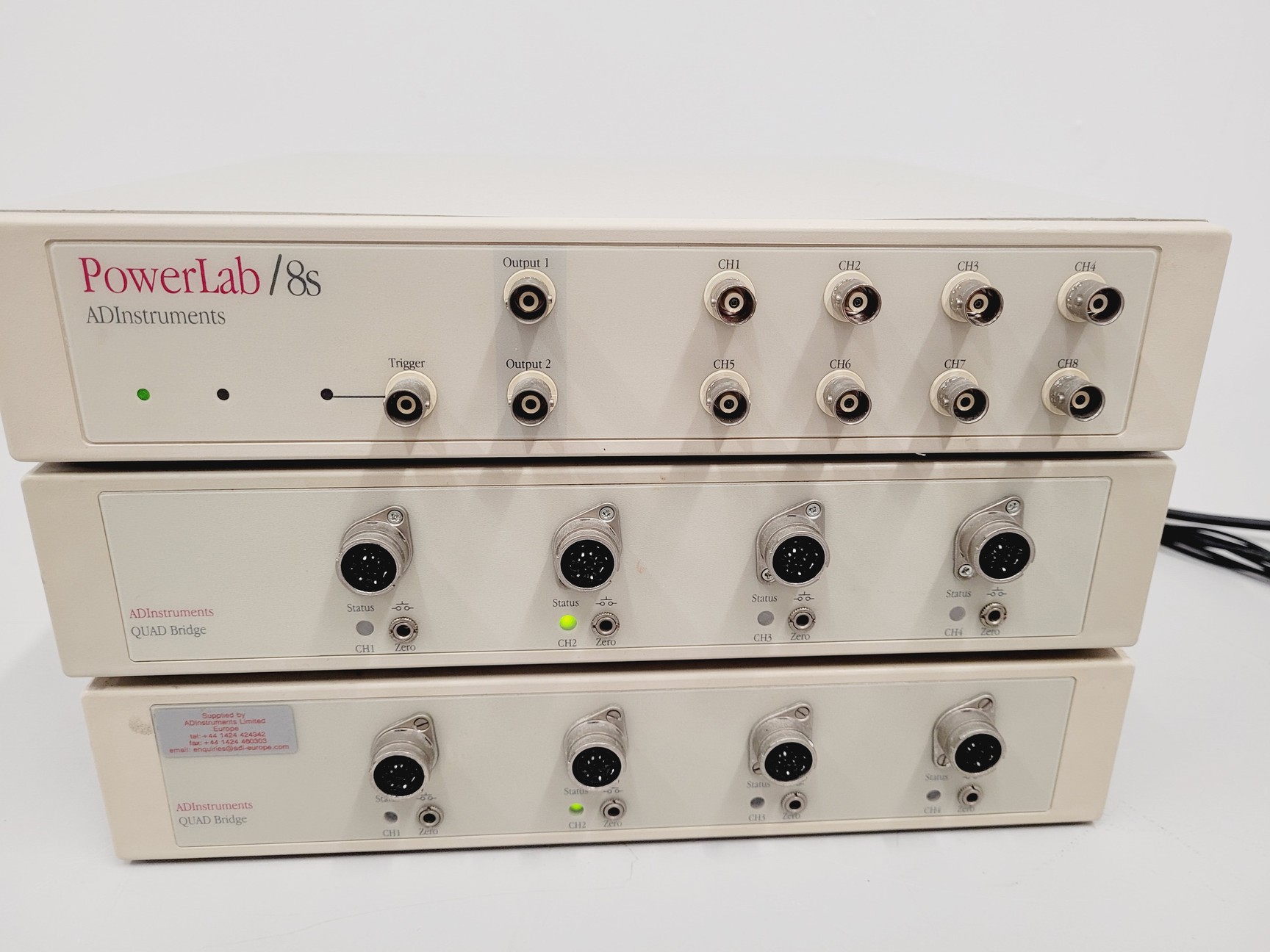 Image of ADInstruments PowerLab/8S and Two Quad Bridge ML118, Probes and Software 