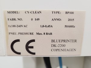 Thumbnail image of Blueprinter Cy-Clean BP100 3D Printing Cleaning Glovebox Floor Standing