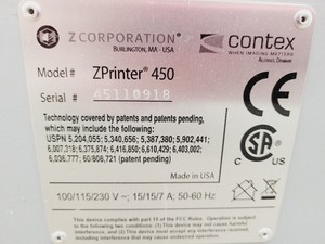 Thumbnail image of Z Corporation ZPrinter 450 3D Printer Spares/Repair Lab
