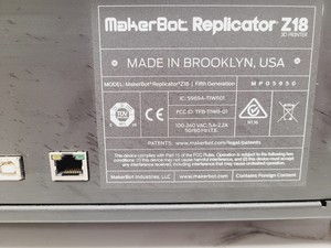 Thumbnail image of MakerBot Replicator Model Z18 3D Printer 5th Gen