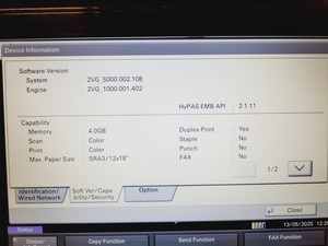 Thumbnail image of Kyocera Taskalfa 2553ci Multi Functional Laser Printer 