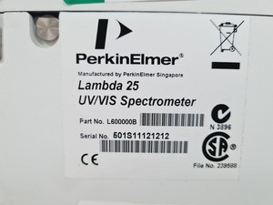 Thumbnail image of Perkin Elmer Lambda 25 UV/VIS Spectrometer Lab