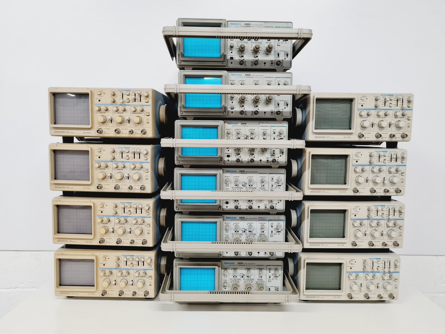 Image of Job Lot of Tektronix 2205 and Kenwood CS-4125 Oscilloscopes