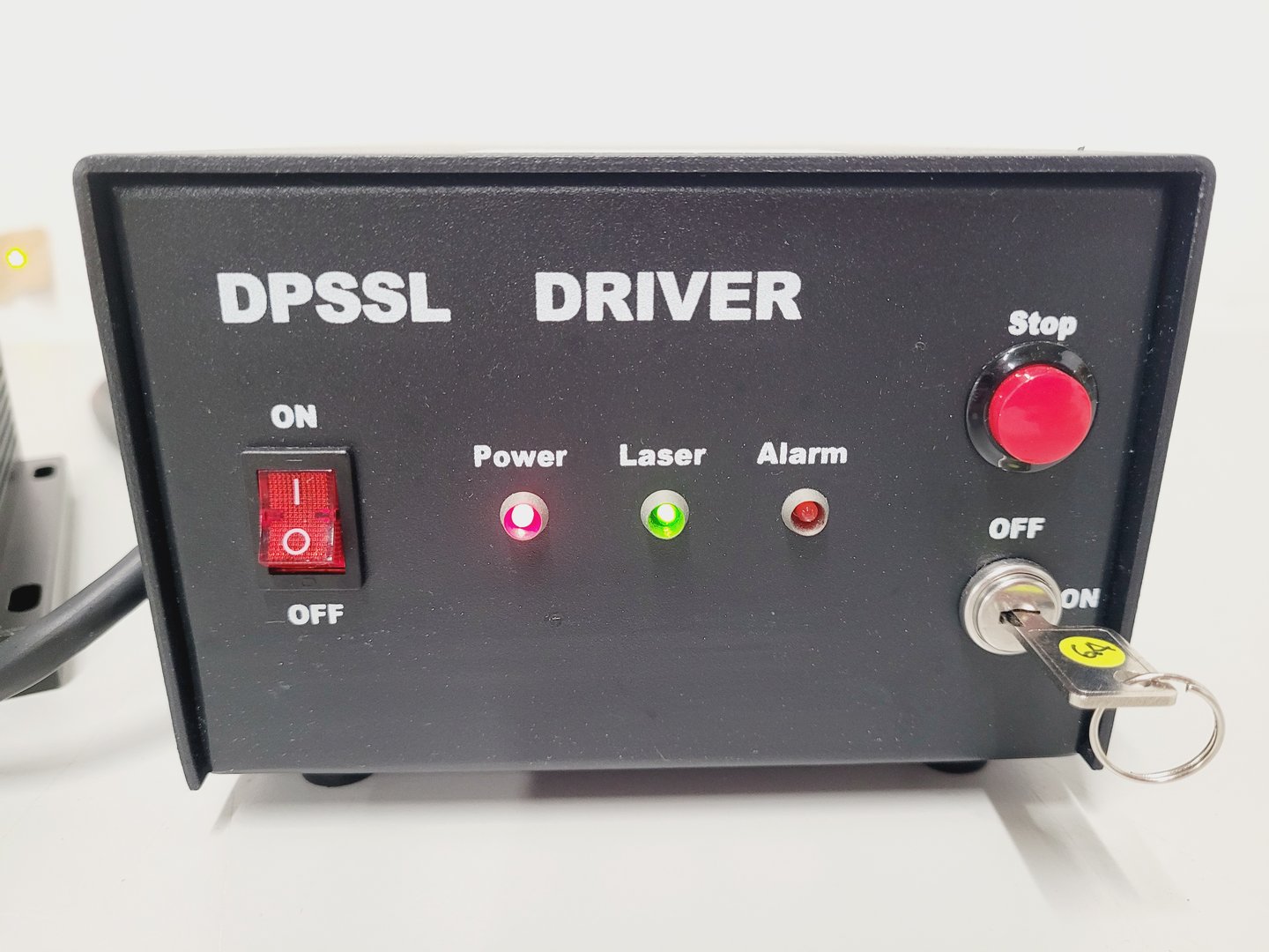 Image of DPSSL Laser Driver AD-2200 and DPSS Laser Module 593nm 50mW Optical Power
