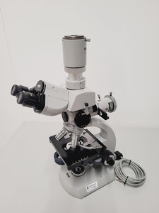 Thumbnail image of Zeiss 47 09 14 Fluorescence Microscope with Zeiss Power Supply and Light Box