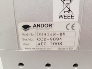 Thumbnail image of Andor iKon DU934N-BV Microscope CCD Camera with PSU and Andor Software