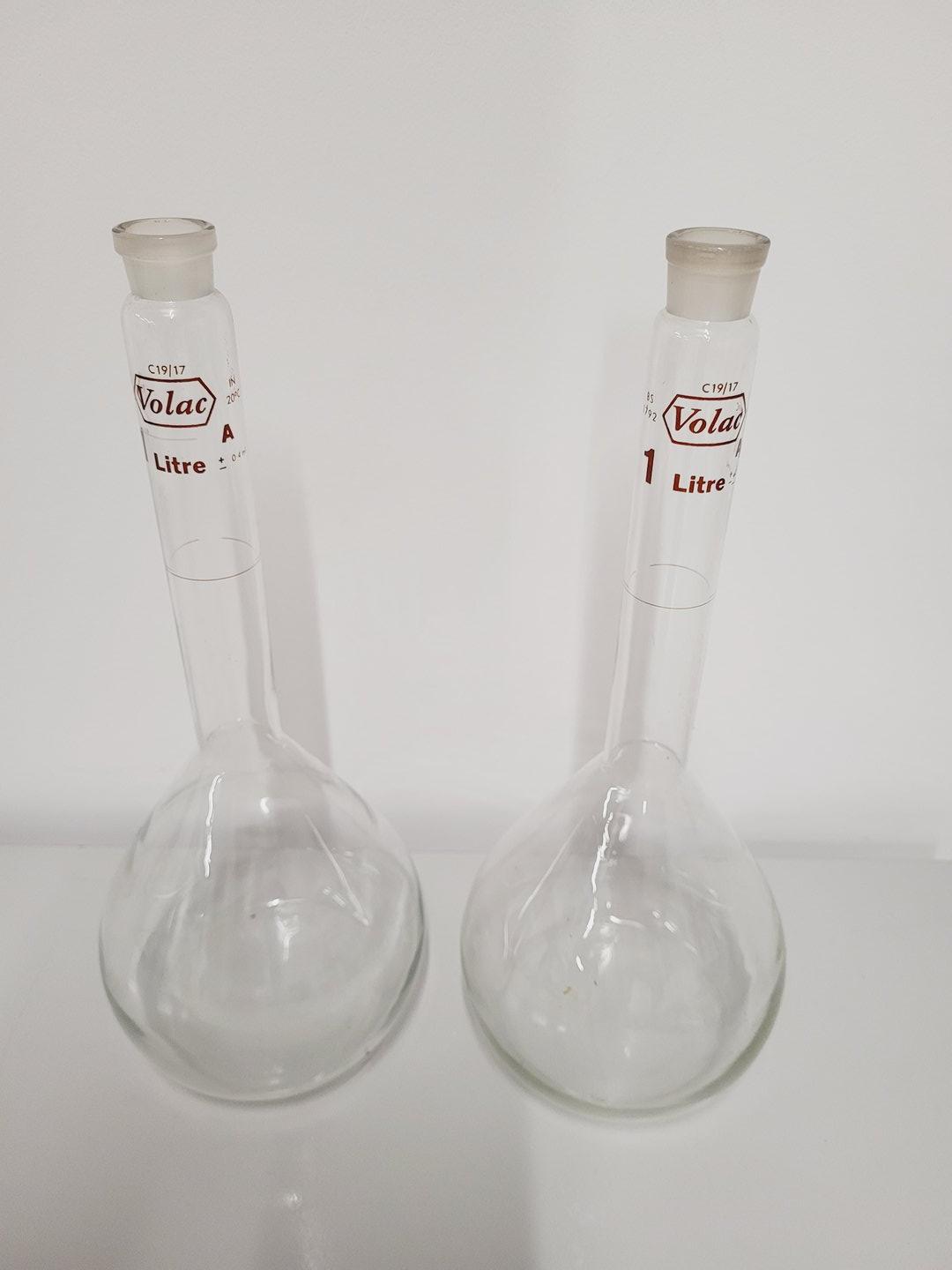Image of 12 Piece Lab Glassware Collection Buchi, Schott Duran, Lenz, Pyrex, Volac, etc