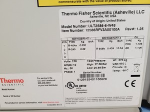 Thumbnail image of Thermo Scientific Revco Elite Plus Freezer Ultra Low Temperature ULT 2586-6-W48 