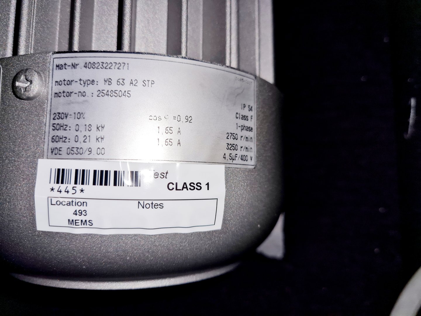 Image of Becker Motor Type: WB63A2STP & Danfoss 017A1681-01 Lab