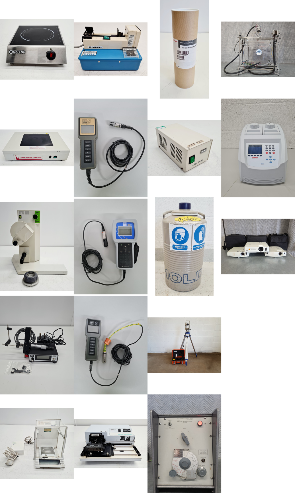 Image of Pallet of Lab Equipment, Thermal Cycler, Oxygen Meter, Oscillator, Balance etc