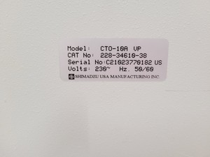 Thumbnail image of Shimadzu CTO-10A VP Column Oven Lab