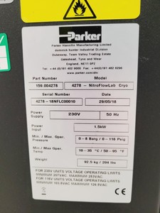 Thumbnail image of Parker 4278 NitroFlowLab Nitrogen Gas Generator Lab