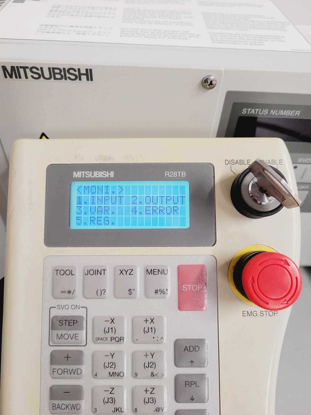 Image of Mitsubishi Melfa RV-6S Industrial Robotic Arm, CR2B Controller, R28TB Teach Wand