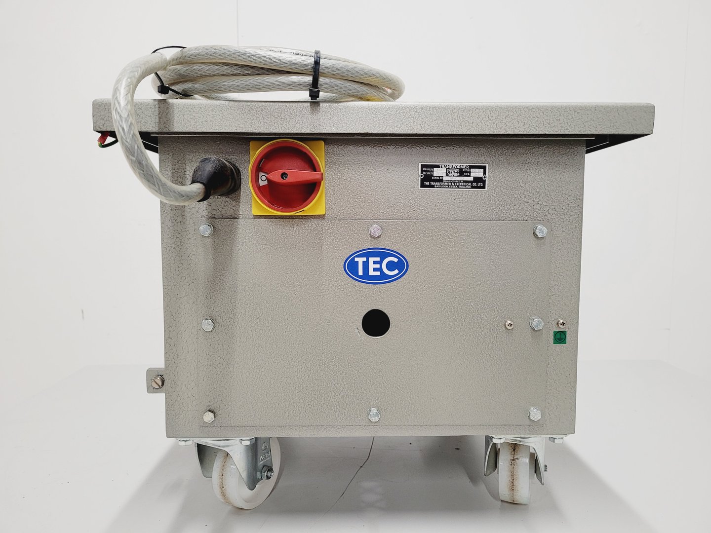 Image of 2 TEC Transformers 1 x 3.5 kva 3 phase 440v to 200v, 1 x 1.84 kva 240v to 115v