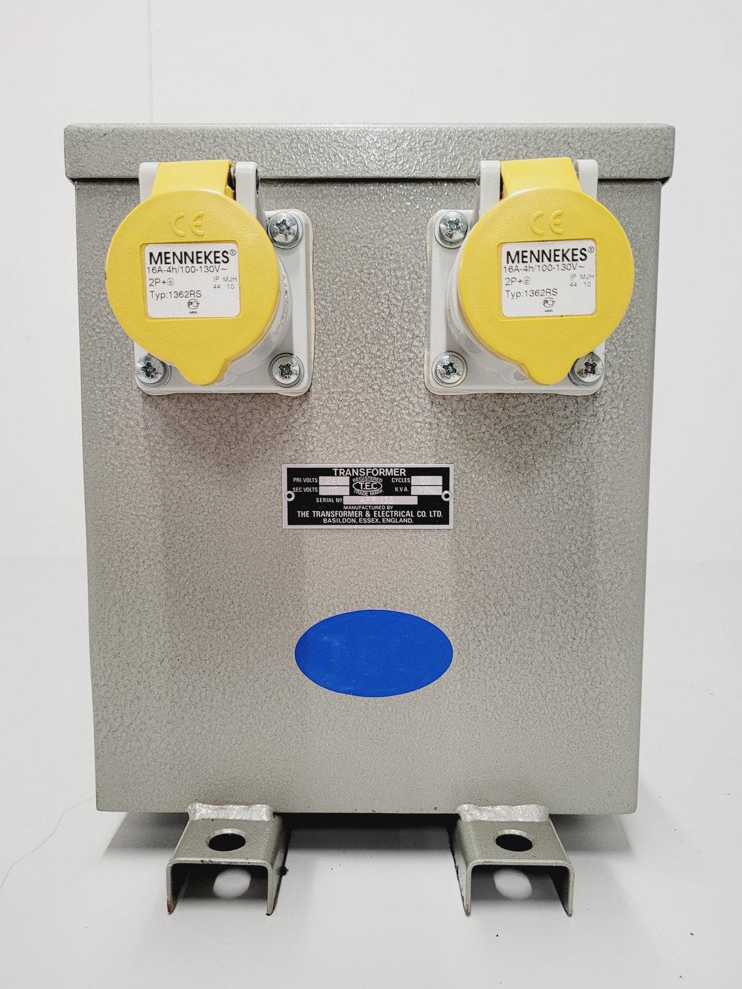 Image of 2 TEC Transformers 1 x 3.5 kva 3 phase 440v to 200v, 1 x 1.84 kva 240v to 115v