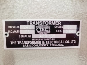 Thumbnail image of 2 TEC Transformers 1 x 3.5 kva 3 phase 440v to 200v, 1 x 1.84 kva 240v to 115v