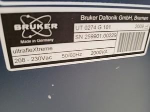 Thumbnail image of Bruker Ultraflextreme MALDI-TOF/TOF Mass Spectrometer Lab Spares/Repairs
