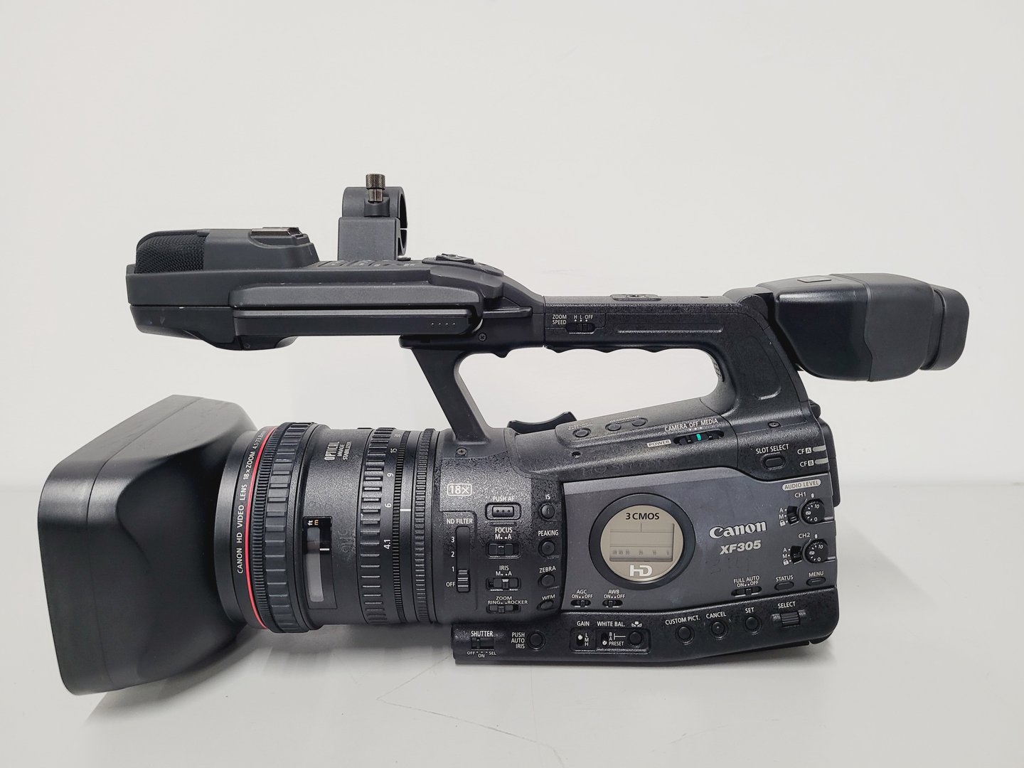 Image of Canon XF305 PAL HD Video Camera Camcorder with Charger - Power Adapter