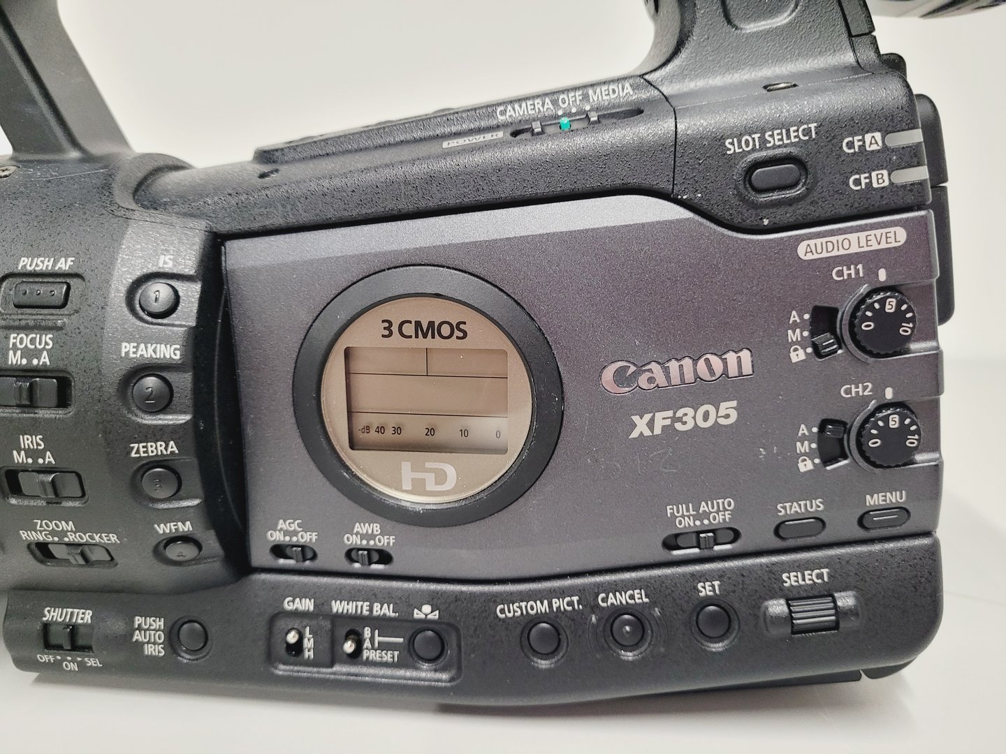 Image of Canon XF305 HD PAL Video Camcorder with Charger and Power Adapter