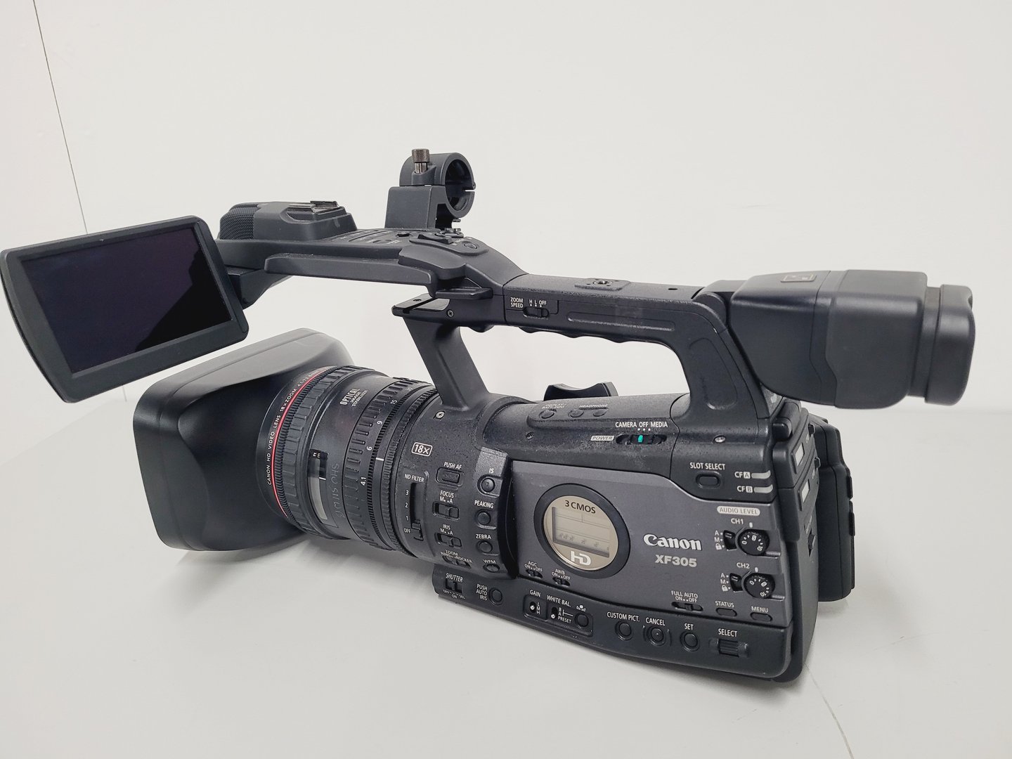 Image of Canon Model XF305 HD Video Camera 1 x Battery, Remote Control and Charger