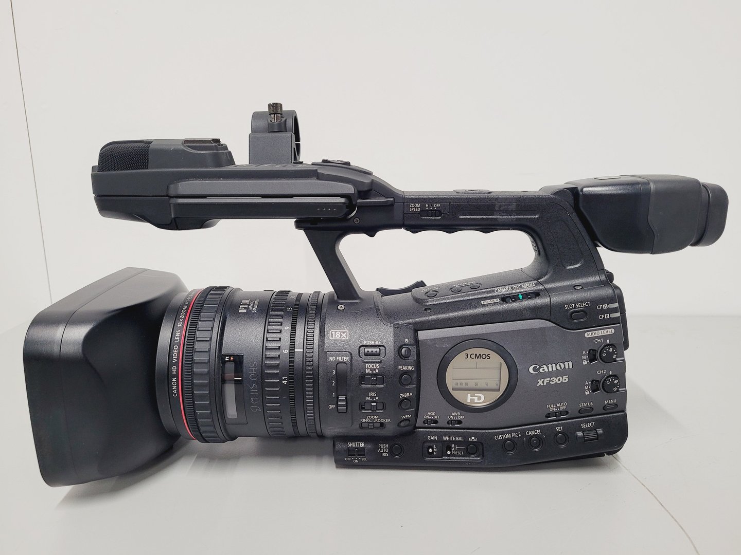 Image of Canon Model XF305 HD Video Camera 1 x Battery, Remote Control and Charger