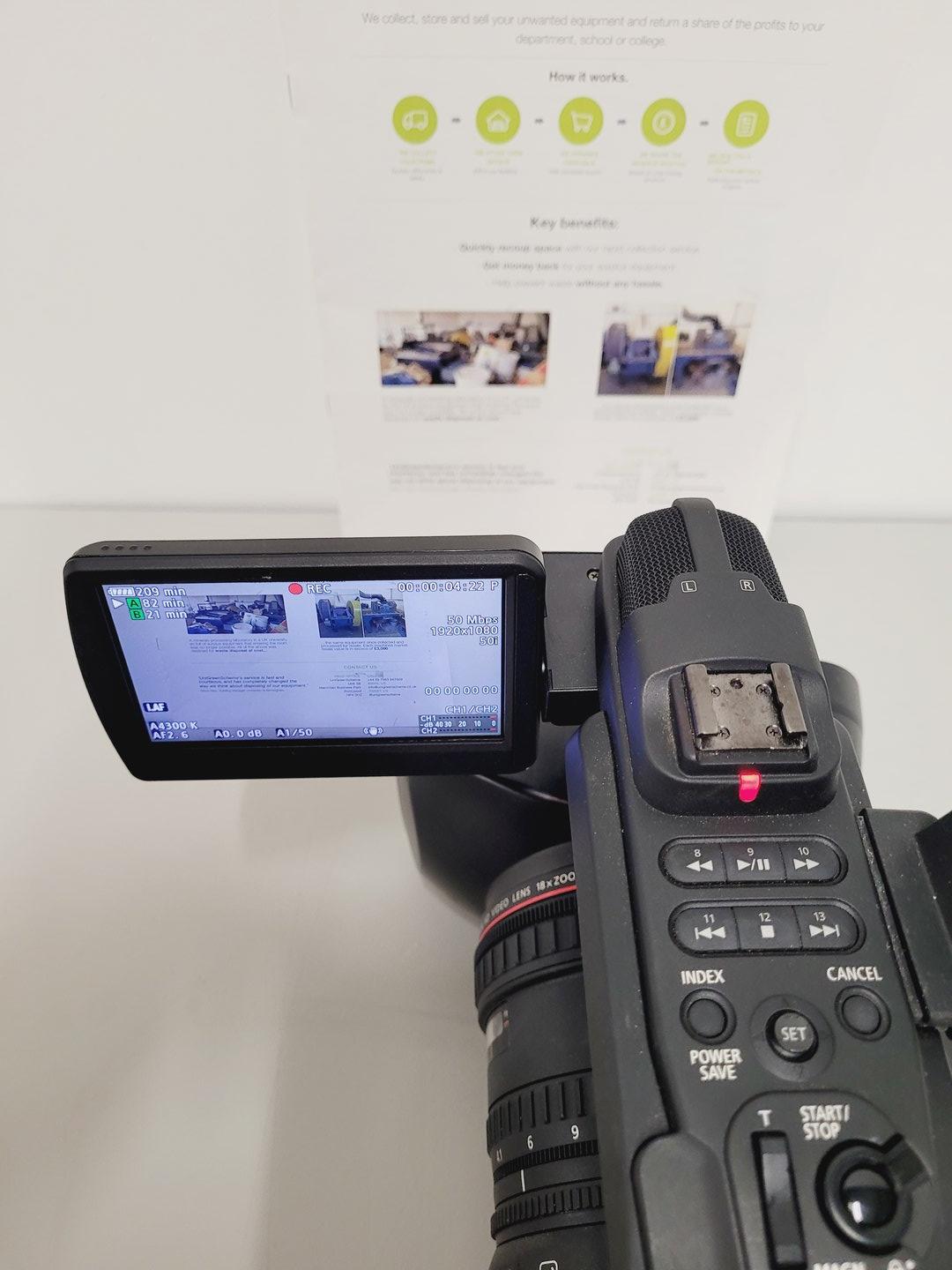 Image of Canon Model XF305 HD Video Camera 1 x Battery, Remote Control and Charger