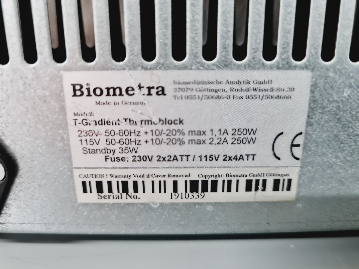 Image of Biometra TGGE System with Controller and TGradient Lab
