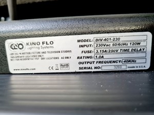 Thumbnail image of 3 x Kino Flo Diva Lite 401 Lighting Systems