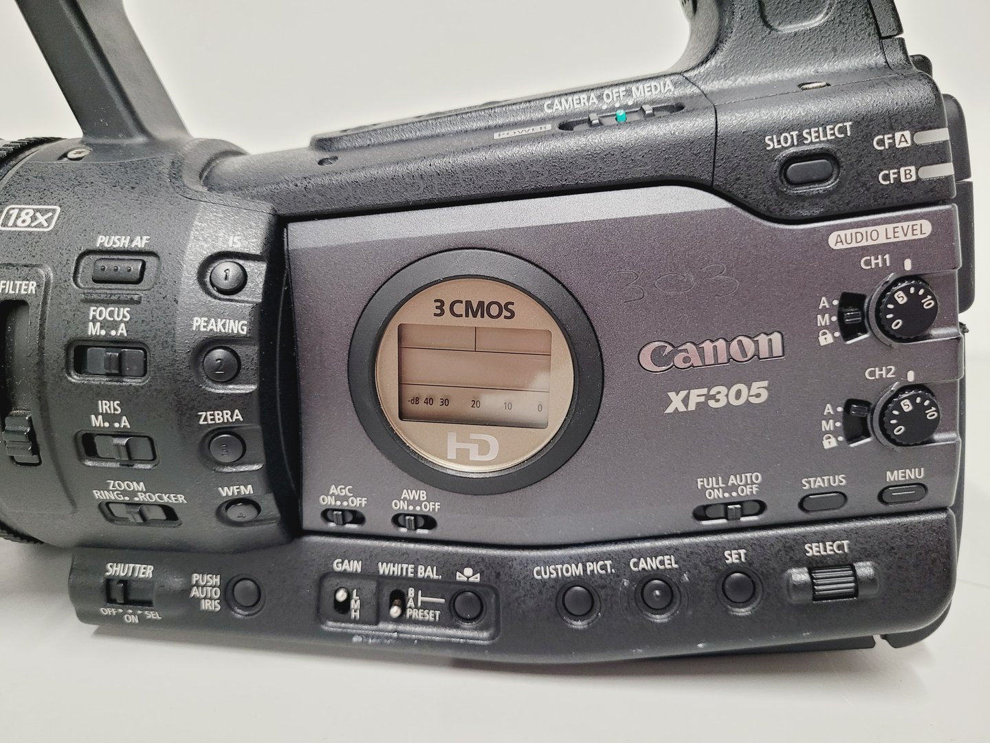 Image of Canon XF305 HD PAL Video/Camera Camcorder with Power Adapter Charger
