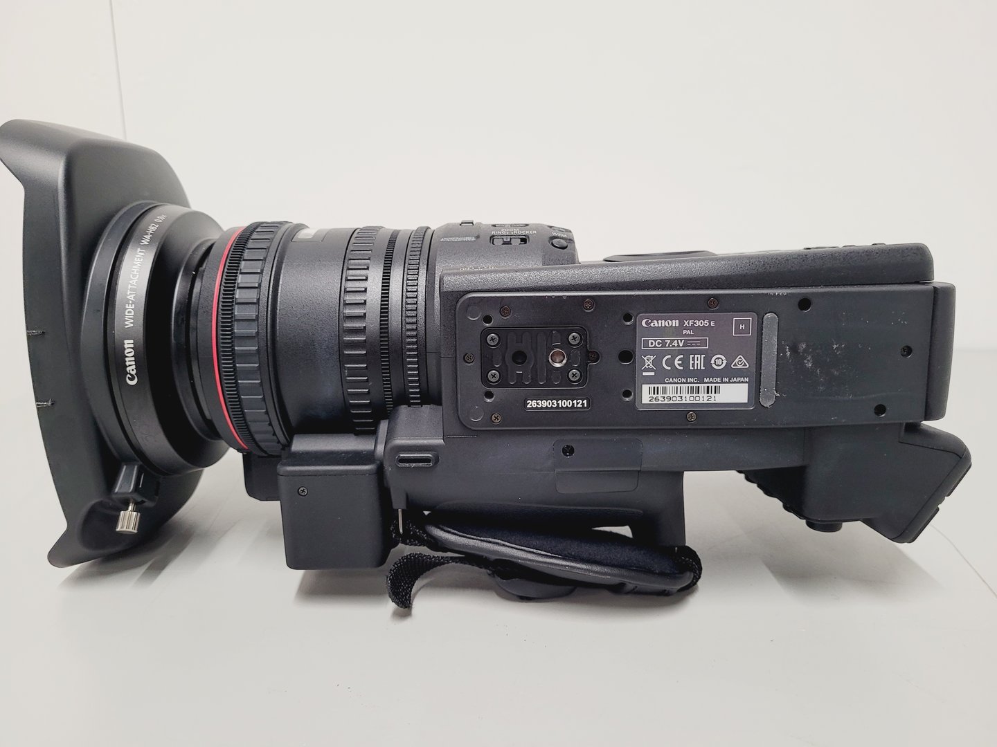 Image of Canon XF305 HD PAL Video Camera Wide Angle Lens, PSU Power Adapter 