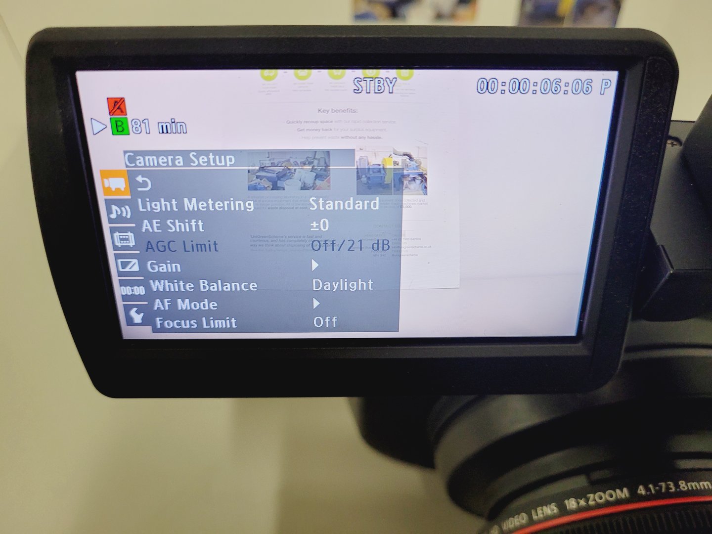 Image of Canon XF305 HD PAL Video Camera Wide Angle Lens, PSU Power Adapter 