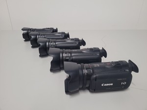 Thumbnail image of  Lot of 5 Canon Legria HF G25 HD Camcorders + Power Adapter Chargers, Carry Bag