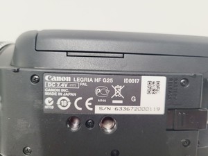 Thumbnail image of  Lot of 5 Canon Legria HF G25 HD Camcorders + Power Adapter Chargers, Carry Bag
