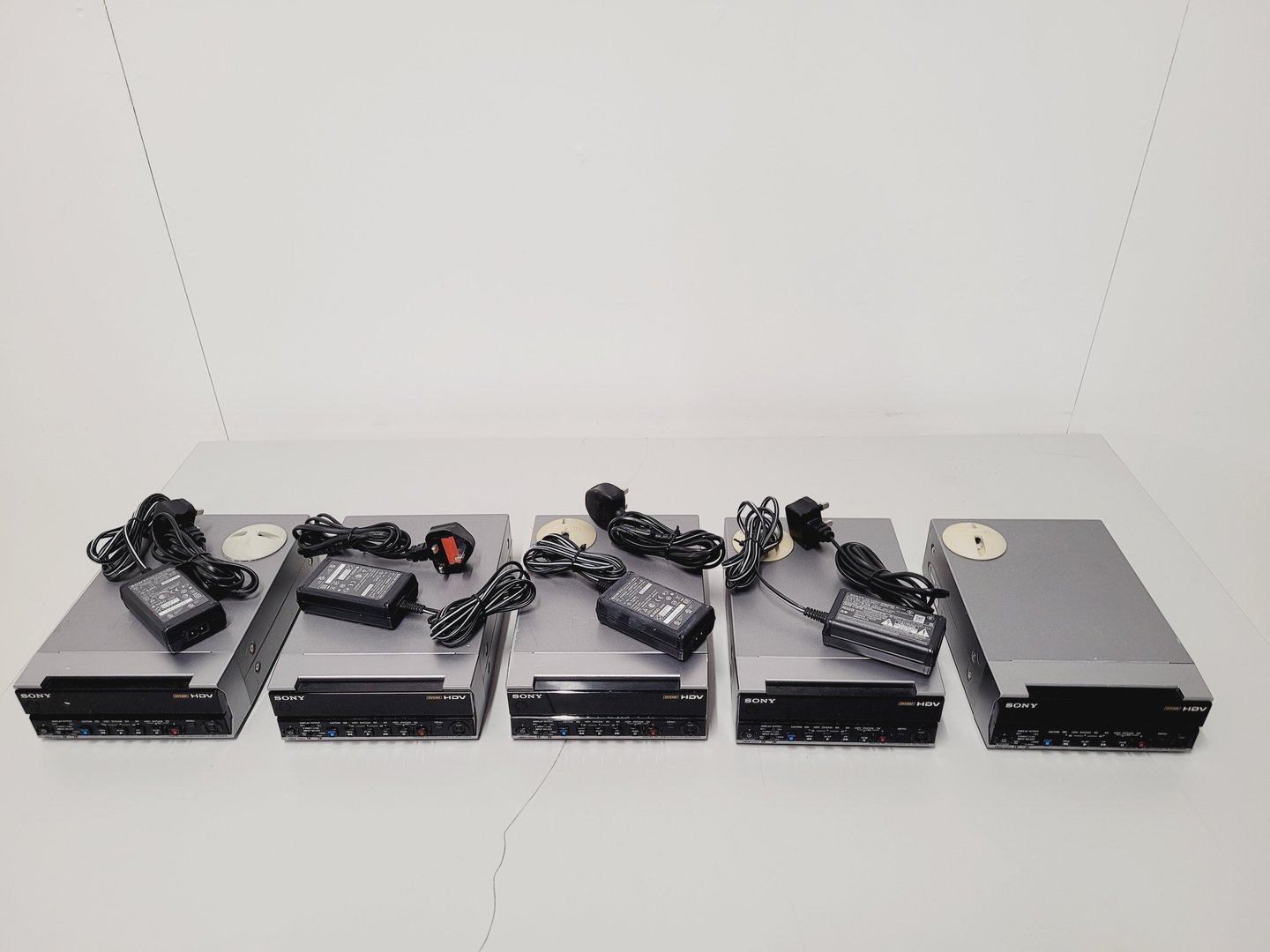 Image of Job Lot of AV Equipment 3 x Canon Camcorders 5 x Sony HDV Recorders 4 x Lights