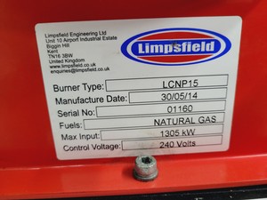 Thumbnail image of Limpsfield LCNP15 Gas Burner 1305 Kw with Autoflame Control System