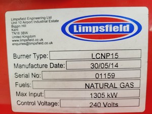 Thumbnail image of Limpsfield LCNP15 Natural Gas 1305 Kw Burner w/ Autoflame Control System