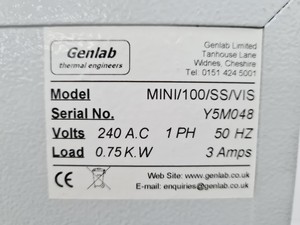 Thumbnail image of Genlab Mini/100/SS/VIS Incubator Lab