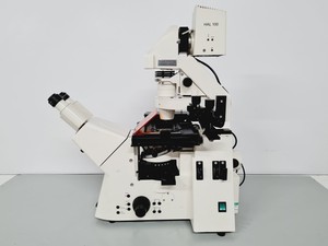 Thumbnail image of Zeiss AxioVert 200M Microscope, Prior CS152V2, CS100; H29XYE, EBQ 100 Lab