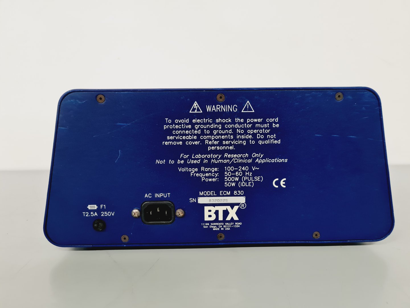 Image of BTX Electro Square Porator ECM 830 Lab