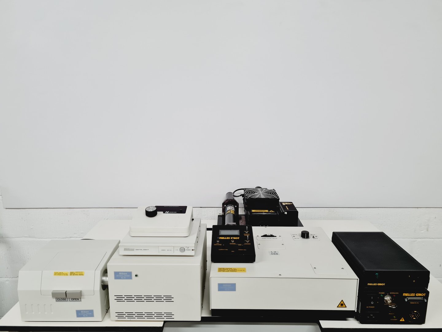 Image of Nikon D-Eclipse C1 Microscope Laser System With Melles Griot Accessories Lab