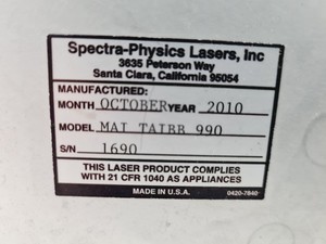 Thumbnail image of Spectra-Physics MAI TAI BB 990 With Spectra-Physics J80-8SS-24K-08 Laser PSU