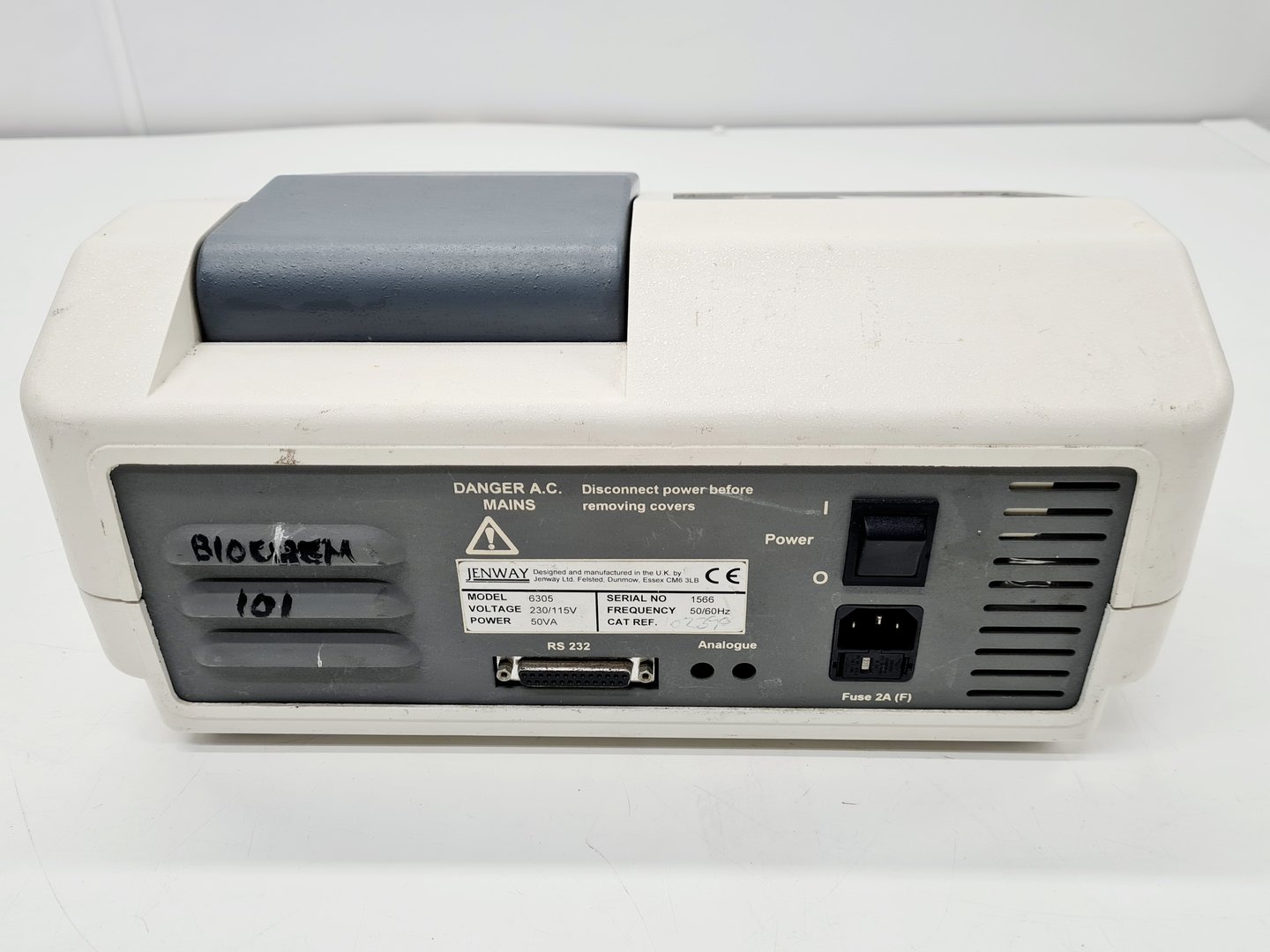 JENWAY 6305 UV/Vis Spectrophotometer Spectrometer Lab