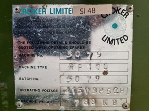 Thumbnail image of Croker Limited RP100 Rotating Pan Mixer - Concrete - Cement