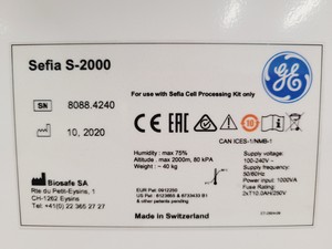 Thumbnail image of GE Healthcare / Cytiva S-2000 Sefia Cell Processing Unit Lab