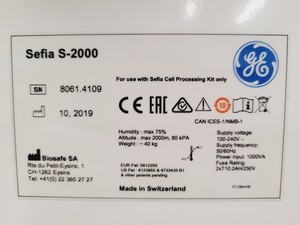 Thumbnail image of GE Healthcare / Cytiva Model S-2000 Sefia Cell Processing Unit