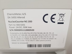 Thumbnail image of Chemometec A/S NucleoCounter Model NC-200 Automated Cell Counter System Lab