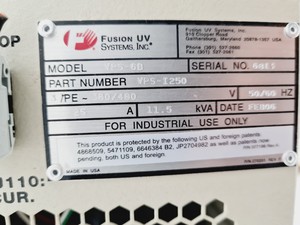 Thumbnail image of Fusion UV DRSE 120 UV Curing System Lab Spares/Repairs